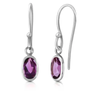 1 Carat 14K Solid White Gold Let's Be Onstage Amethyst Earrings