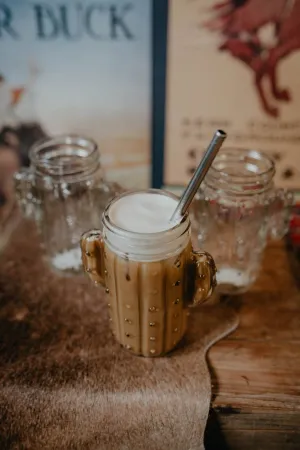 12 Oz. Cactus Shaped Mason Jar Drinking Glass