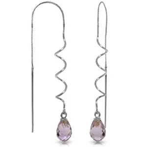 3.3 Carat 14K Solid White Gold Love Complexion Amethyst Earrings