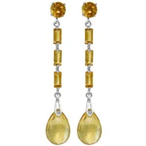 8.6 Carat 14K Solid Yellow Gold Boheme Citrine Earrings