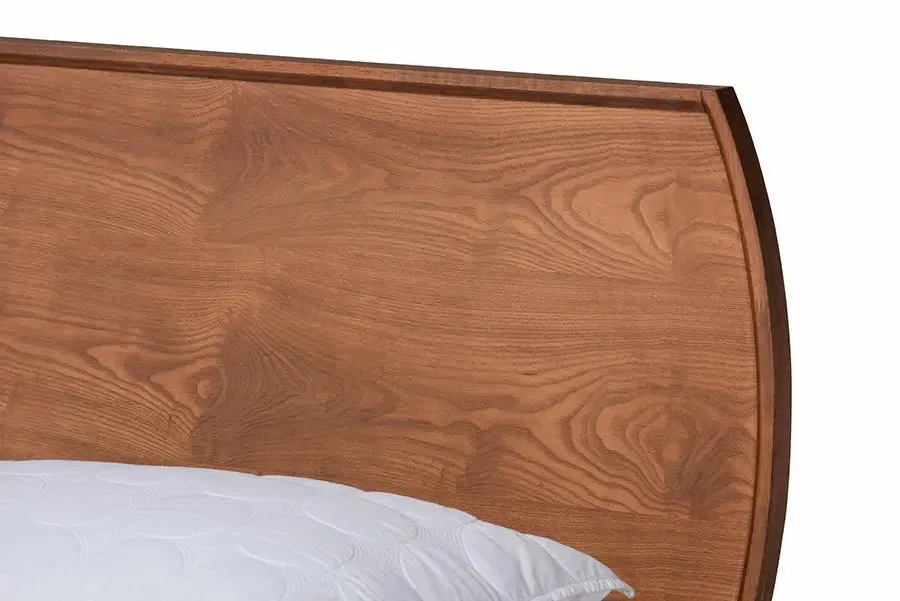 Adelaide Walnut Brown Finished Wood Platform Bed (Full)