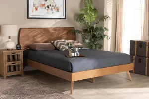 Adelaide Walnut Brown Finished Wood Platform Bed (Full)