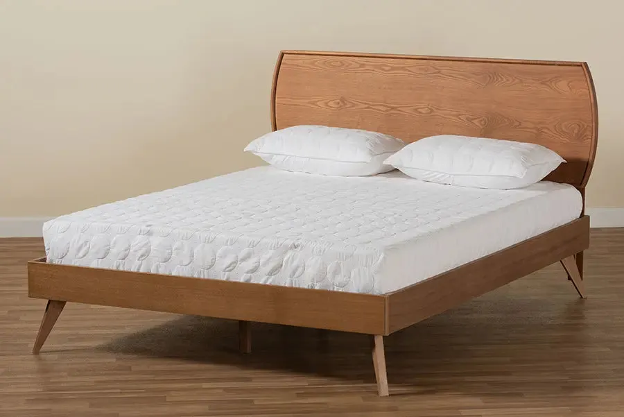 Adelaide Walnut Brown Finished Wood Platform Bed (Full)