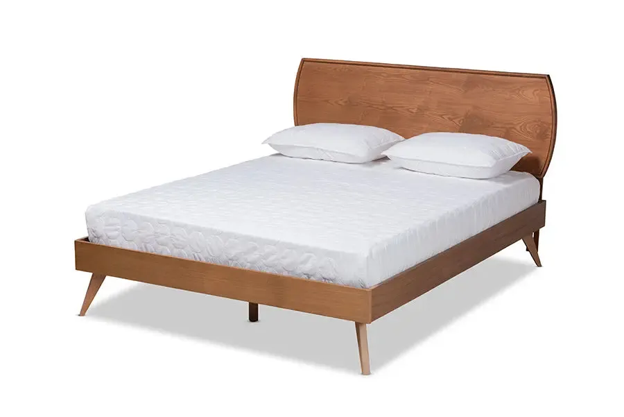 Adelaide Walnut Brown Finished Wood Platform Bed (Full)