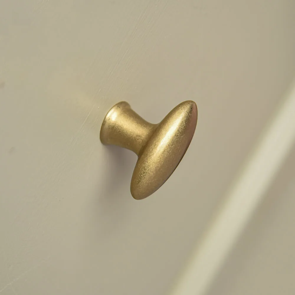 Aged Brass Zeppelin Cabinet Knob