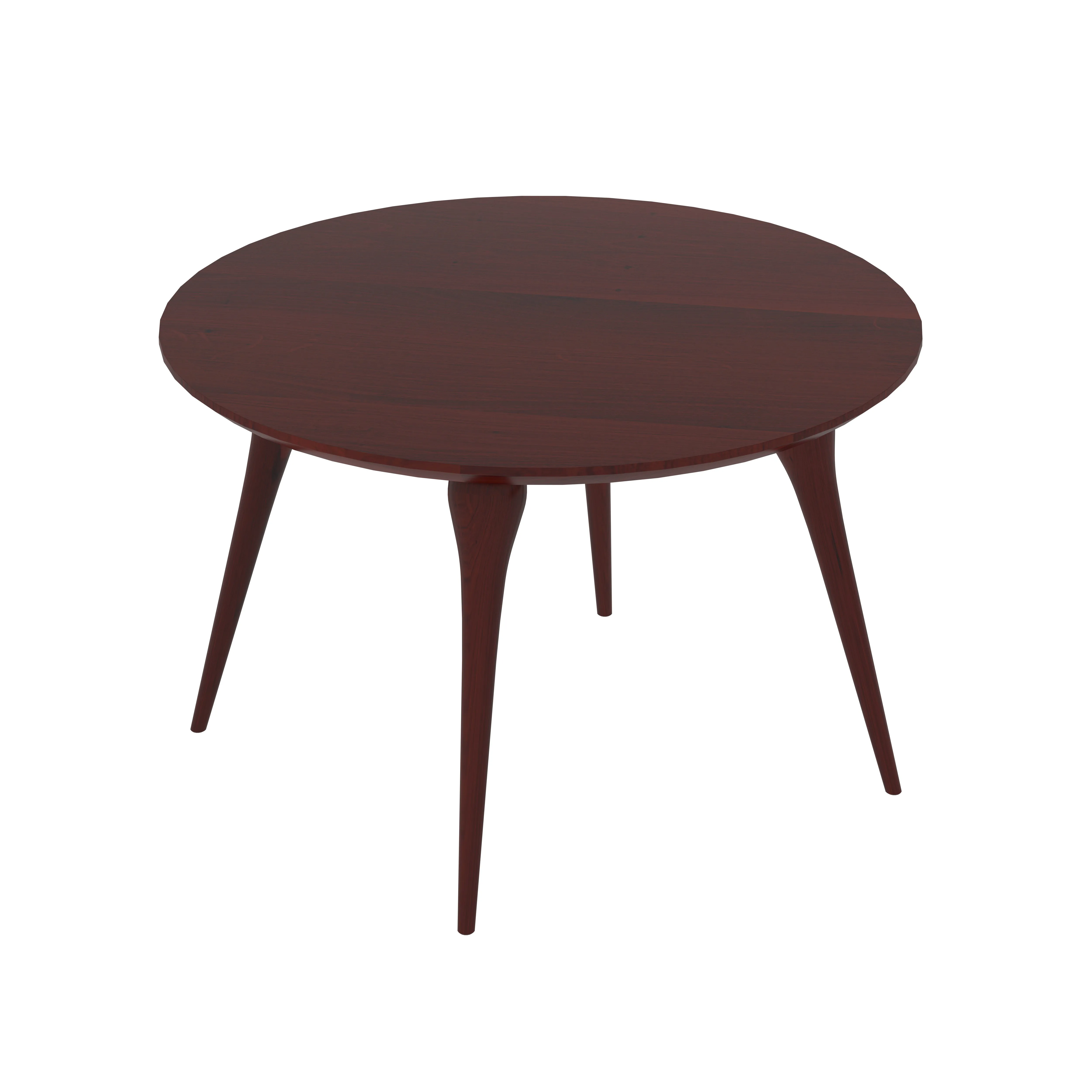 Airvek Round Top Mahogany Finished Handmade Wooden Dining Table