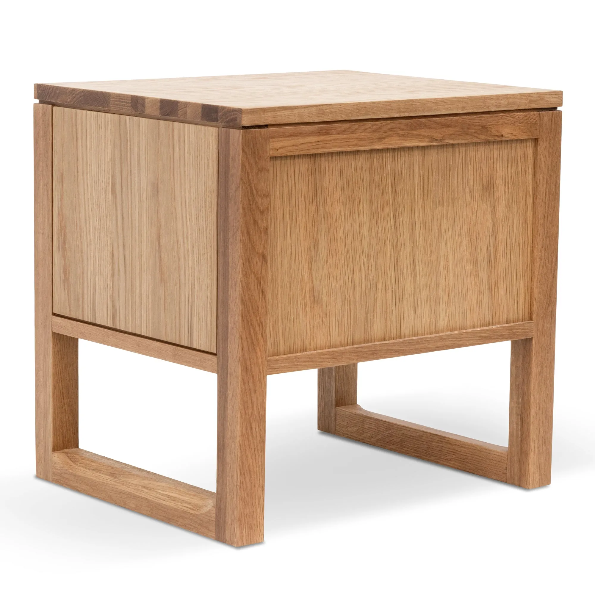 Alfred 2 Drawer Wooden Bedside Table - Natural Oak