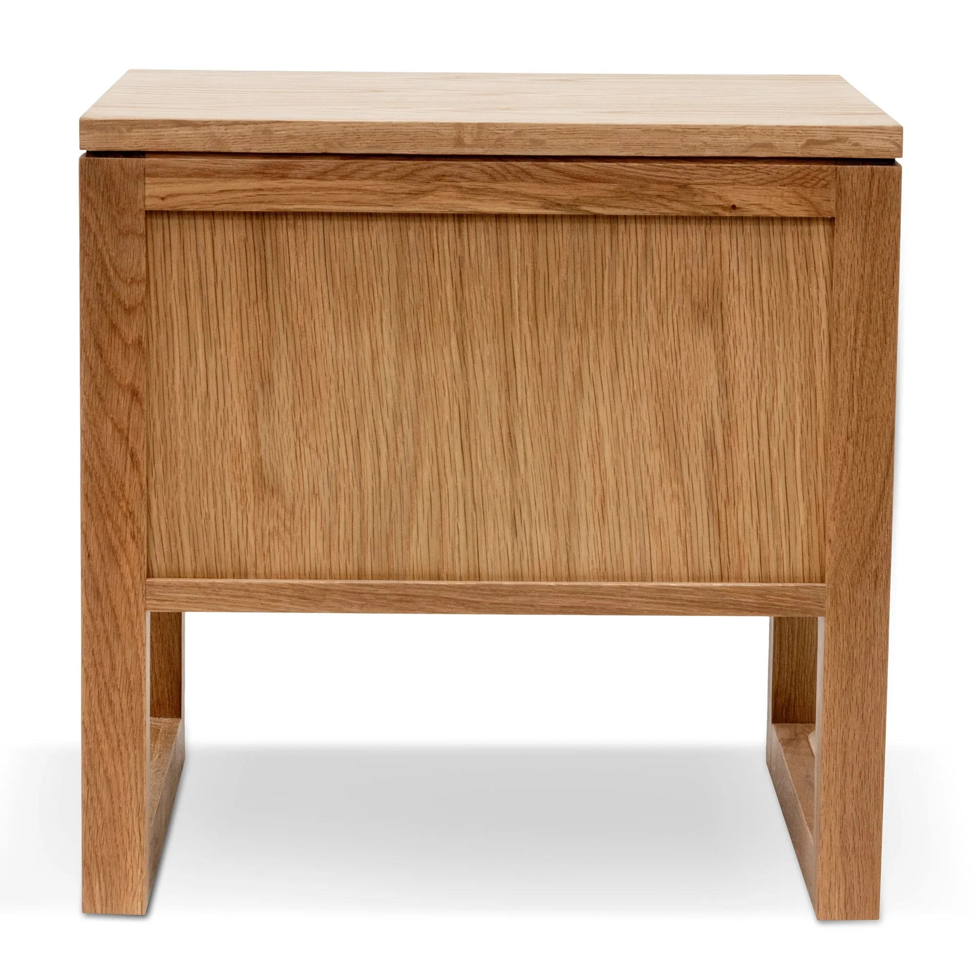 Alfred 2 Drawer Wooden Bedside Table - Natural Oak