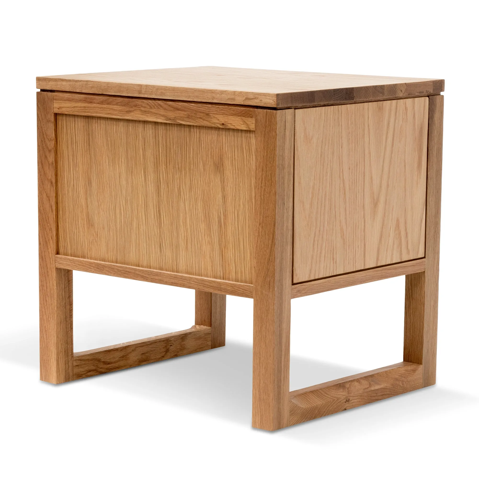 Alfred 2 Drawer Wooden Bedside Table - Natural Oak