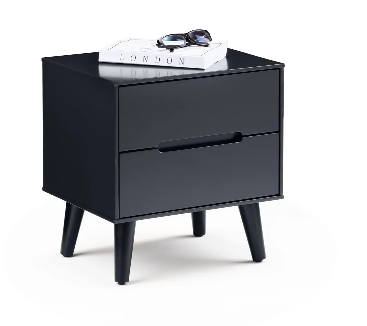 Alicia 2 Drawer Bedside - Anthracite