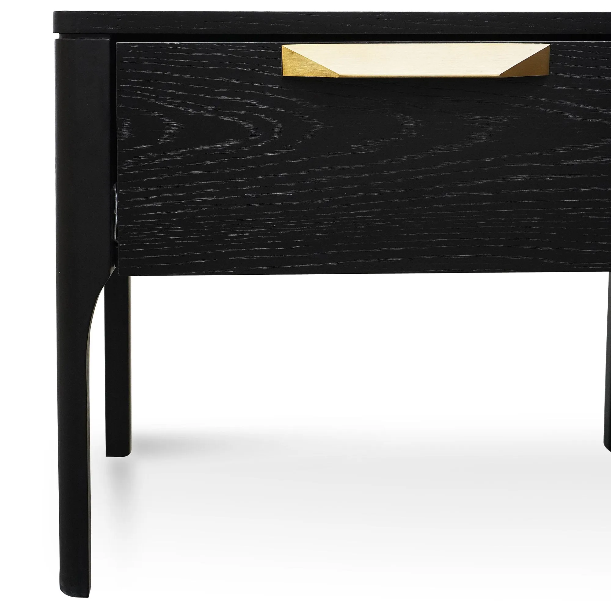 Allison Wooden Bedside Table - Black