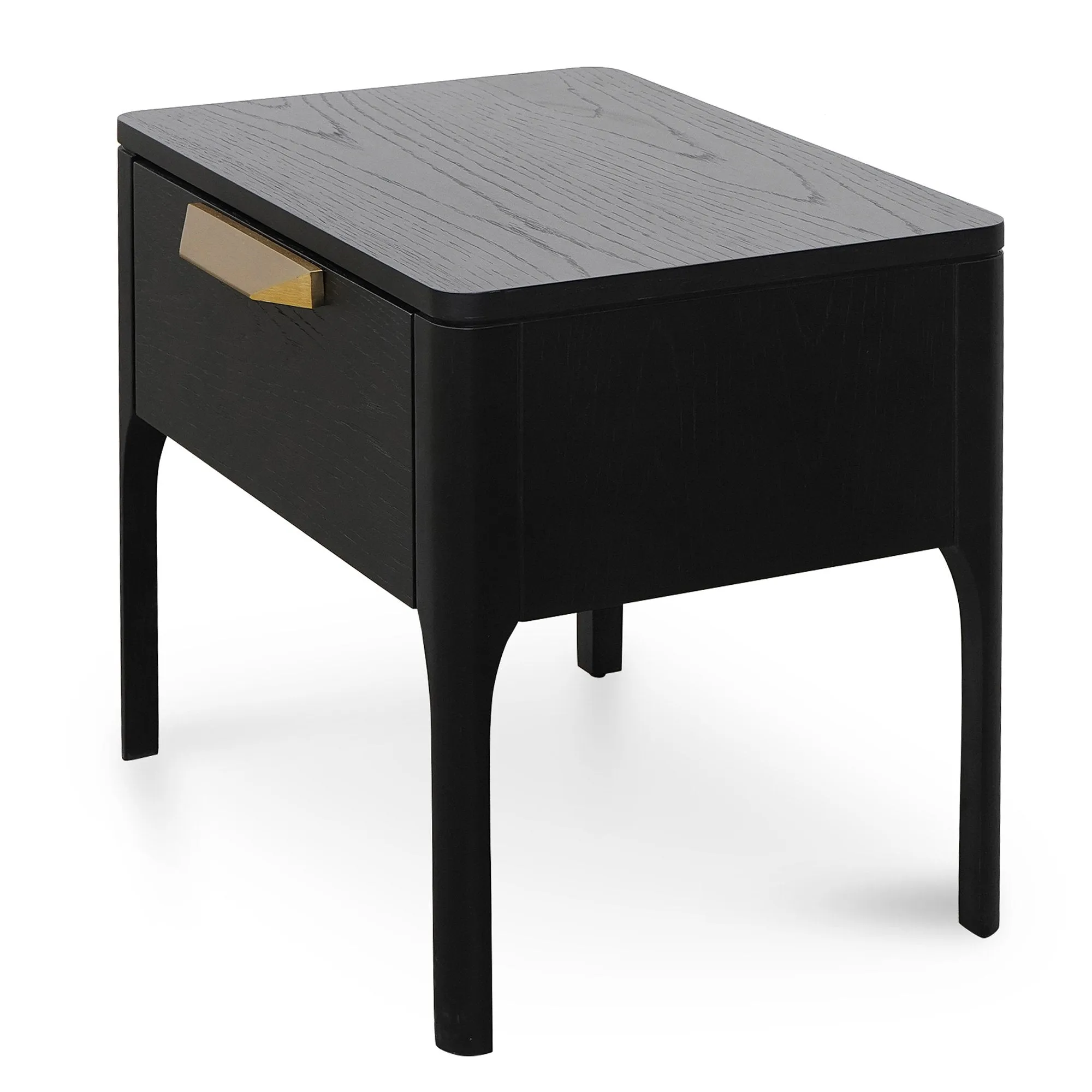 Allison Wooden Bedside Table - Black