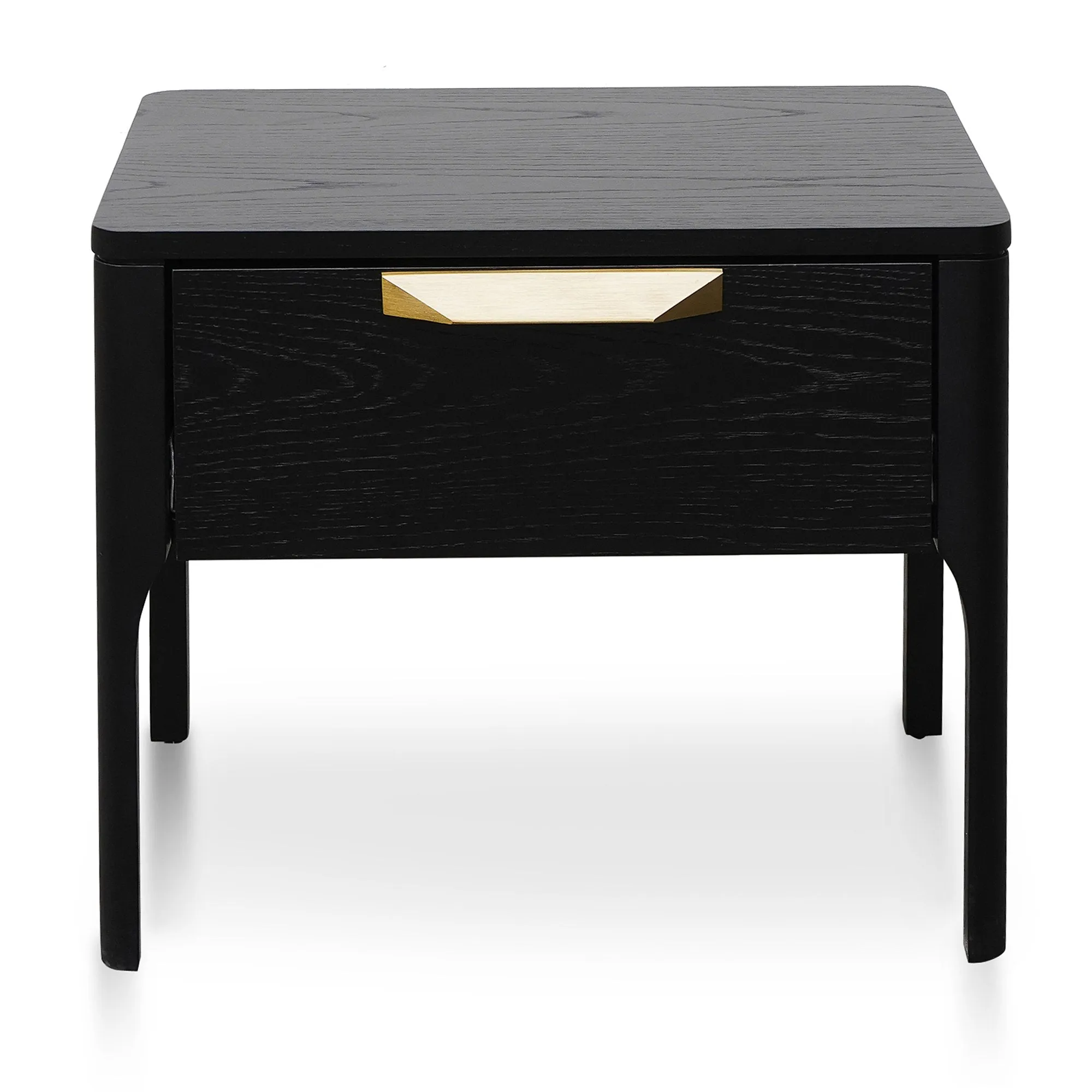 Allison Wooden Bedside Table - Black