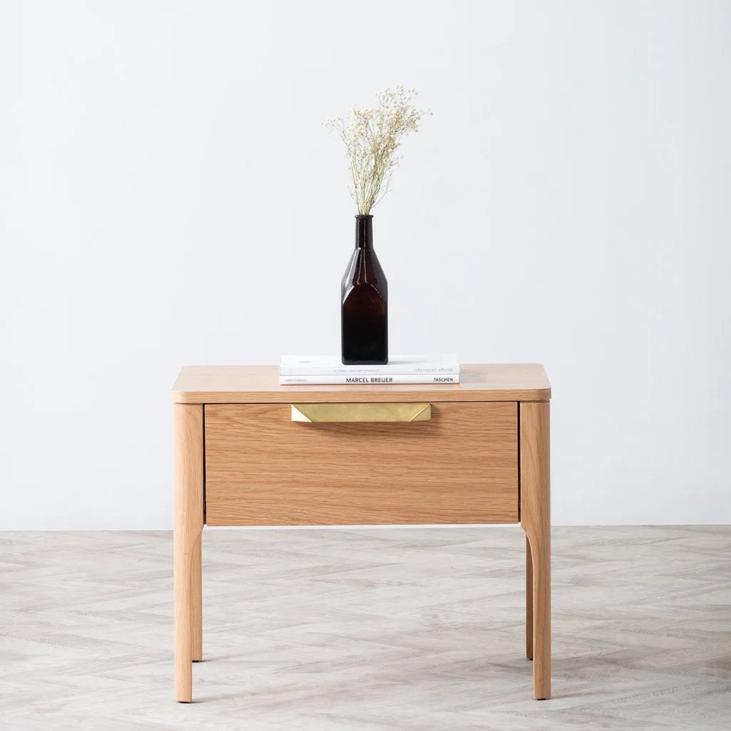 Allison Wooden Bedside Table - Natural