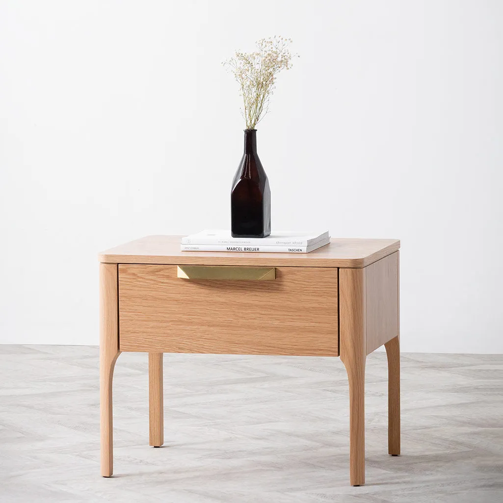 Allison Wooden Bedside Table - Natural