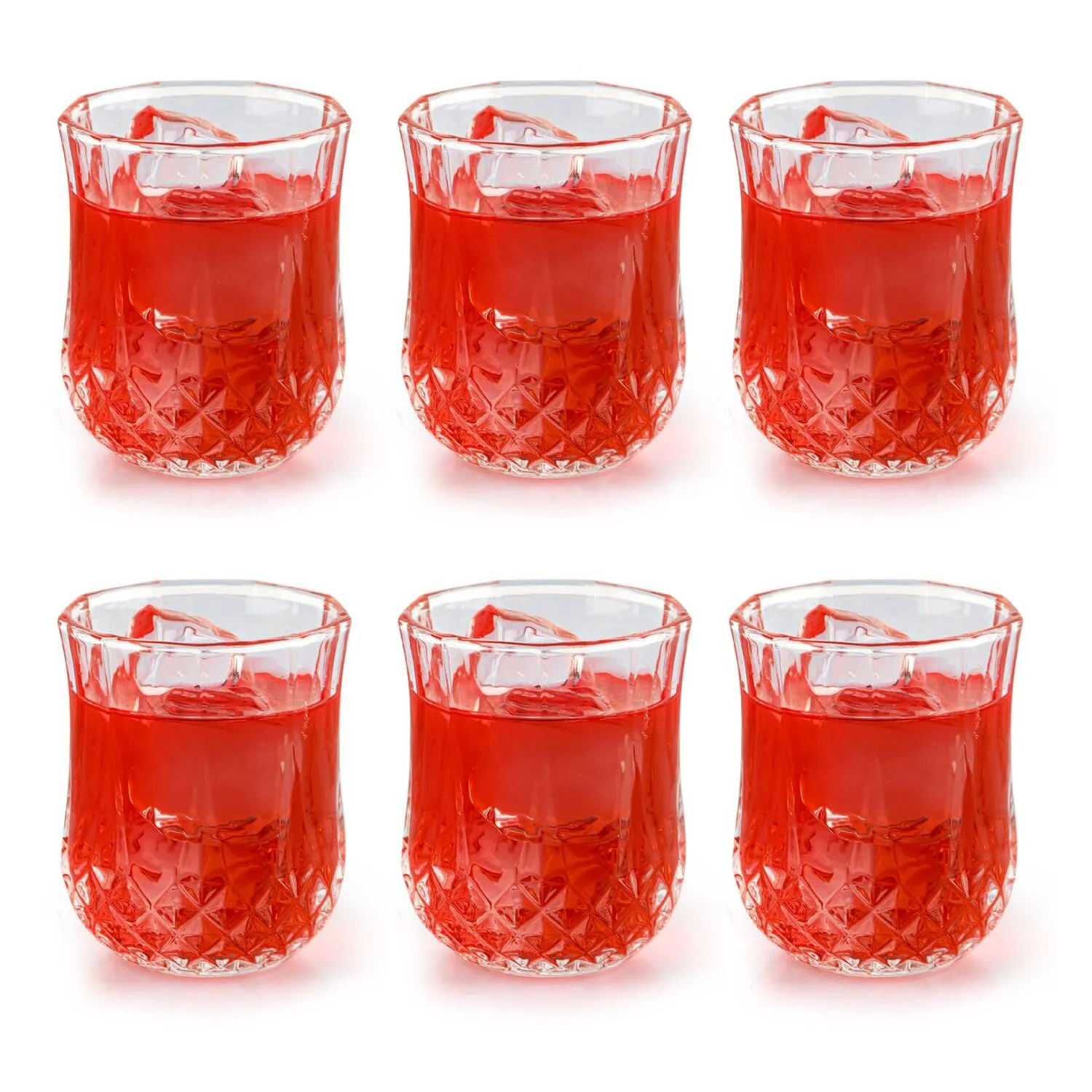 Amore Glass Tumblers, Set of 6