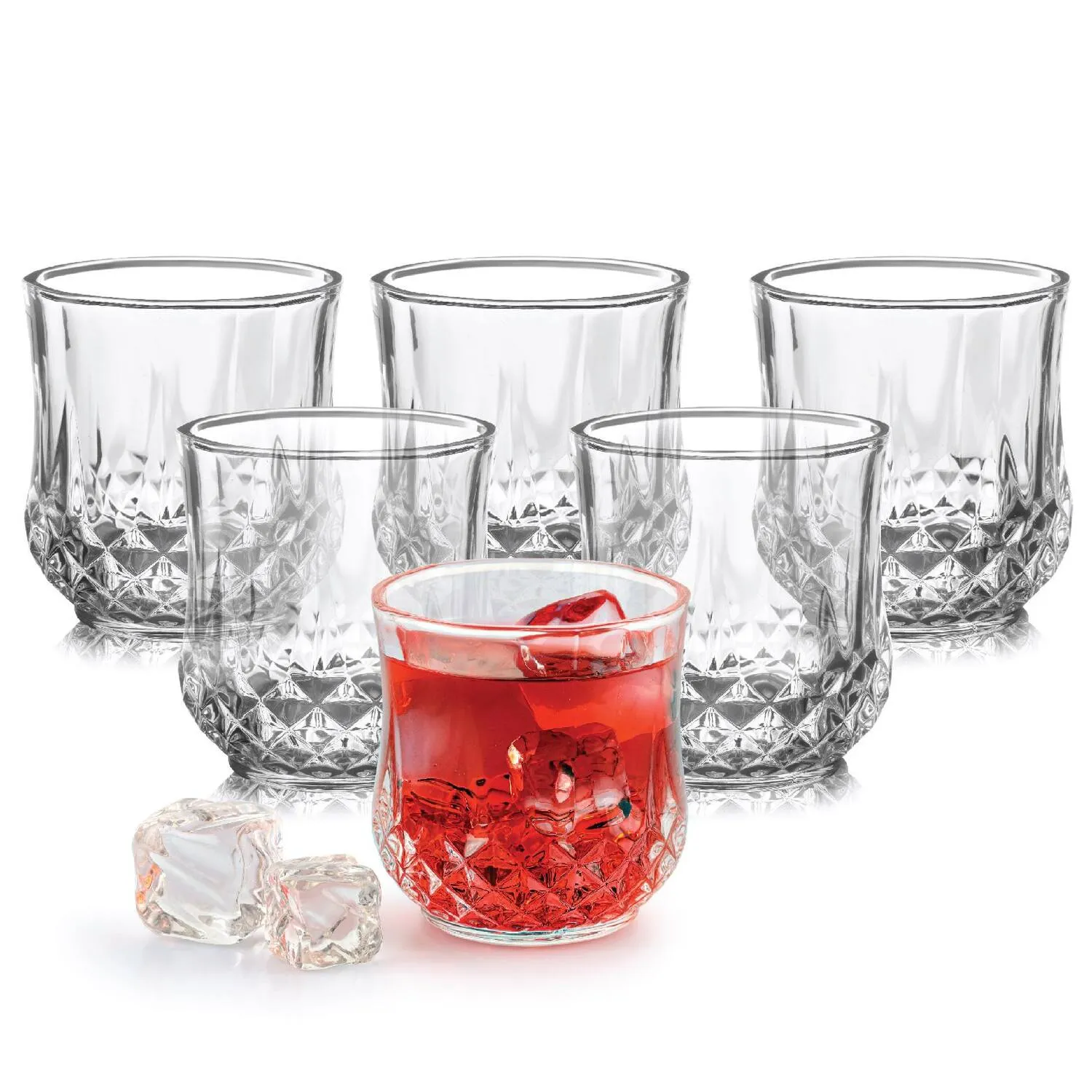 Amore Glass Tumblers, Set of 6