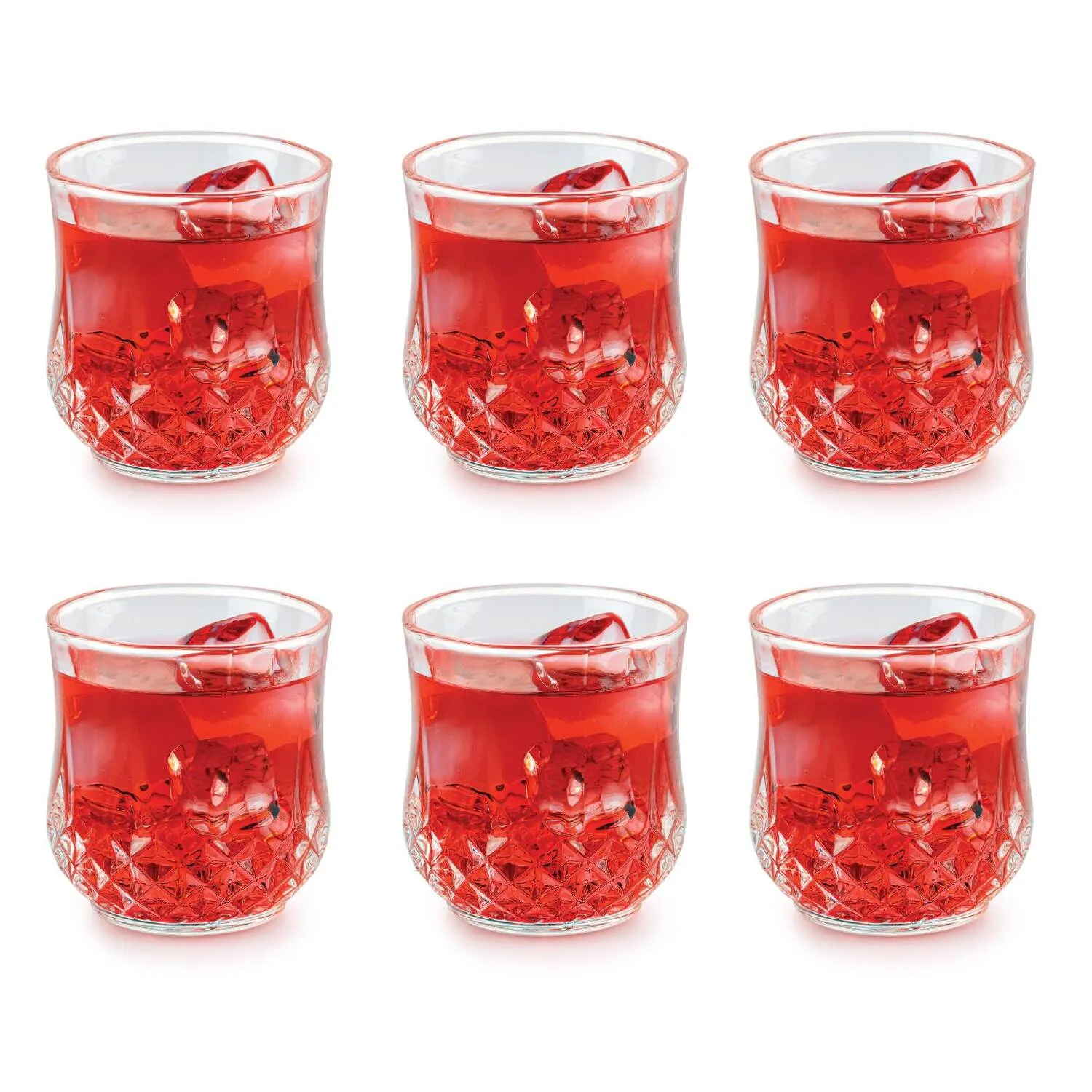 Amore Glass Tumblers, Set of 6