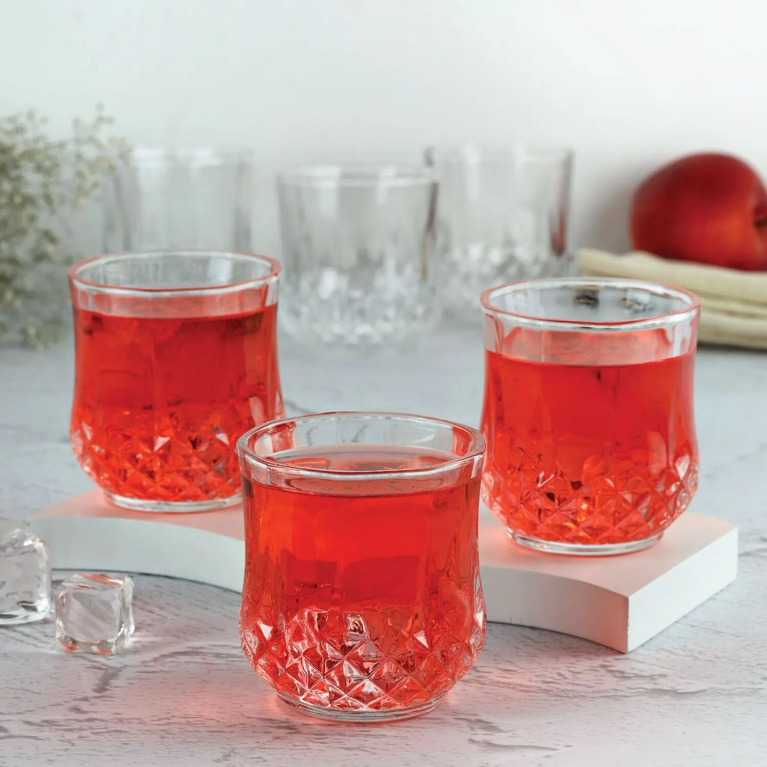 Amore Glass Tumblers, Set of 6