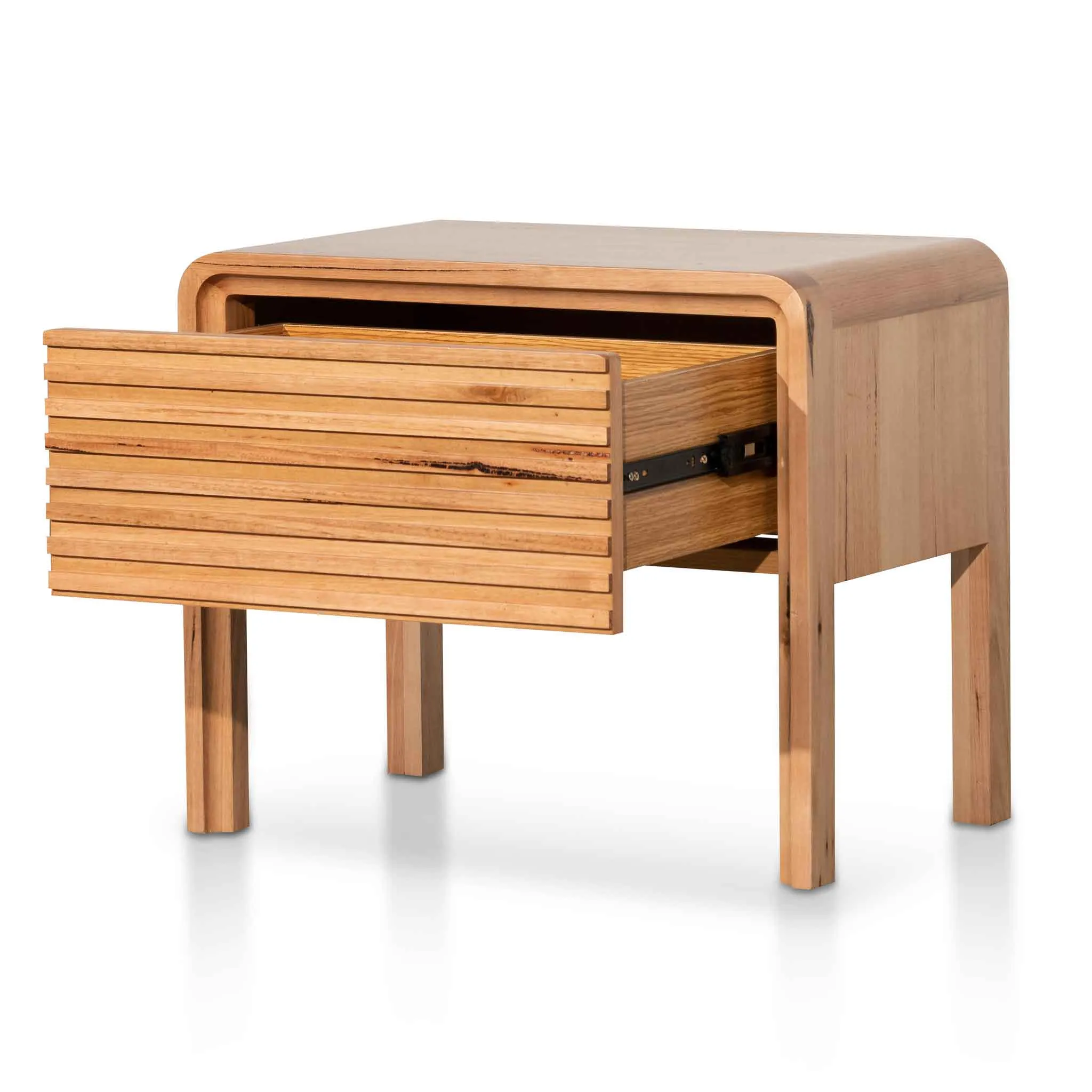 Amparo Single Drawer Bedside Table - Messmate