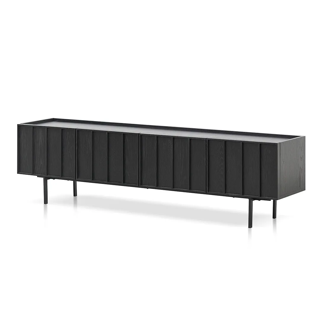 Aniya 2m Wooden TV Entertainment Unit - Full Black