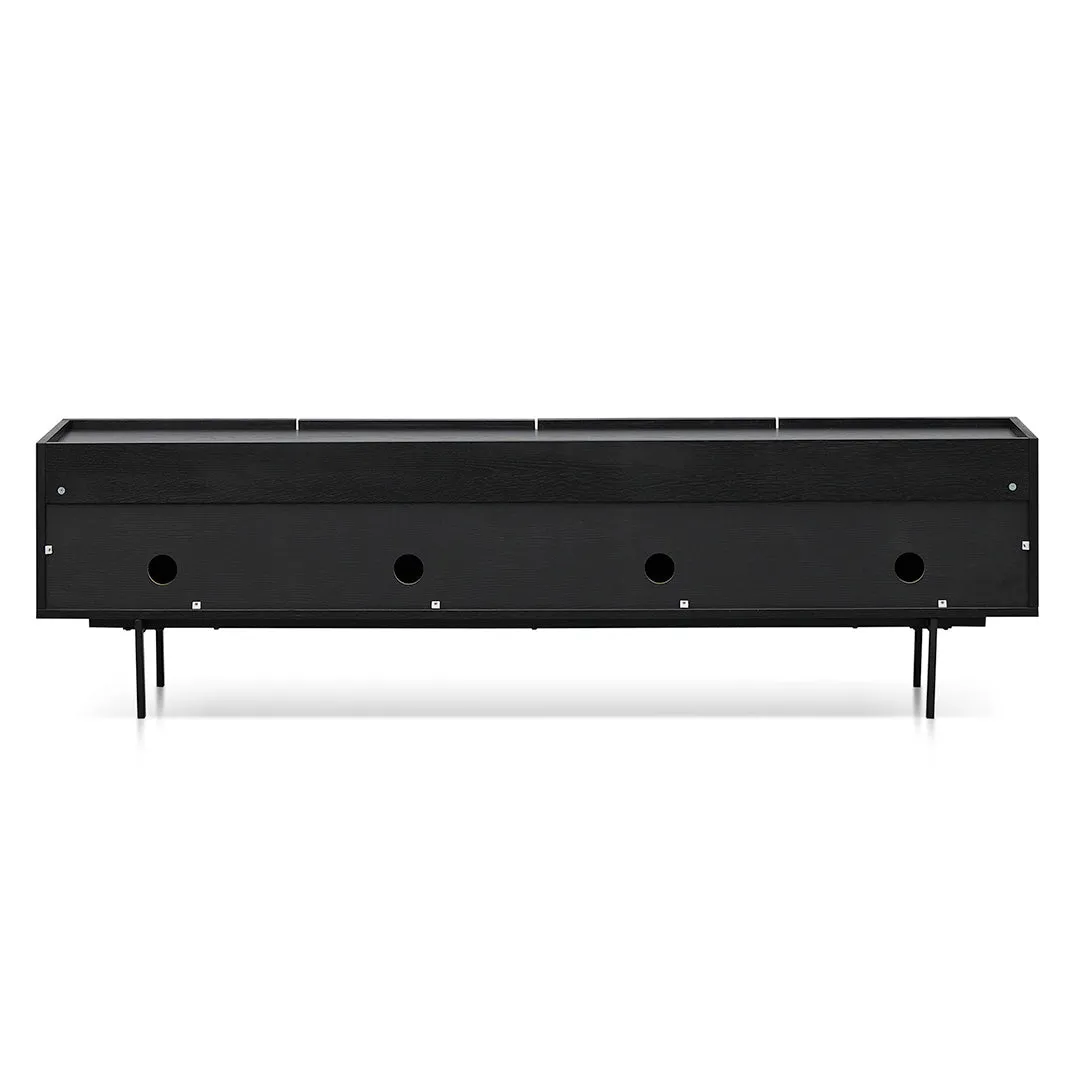 Aniya 2m Wooden TV Entertainment Unit - Full Black