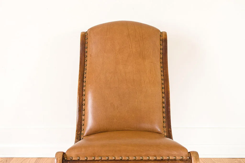 Antique Leather Rocker