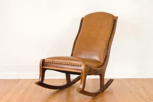 Antique Leather Rocker