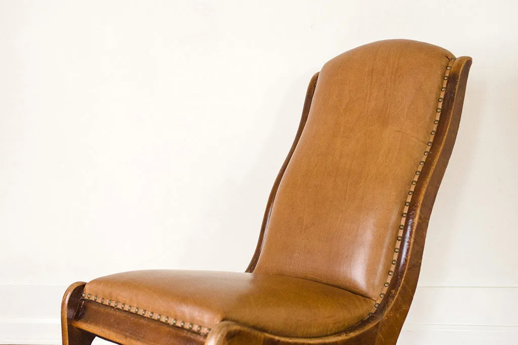 Antique Leather Rocker