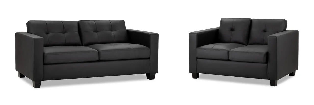 Archie  Sofa - Black 3 2 Set - 190 x 140 CM