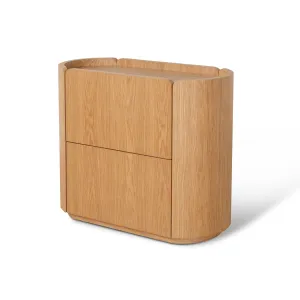 Arnar 60cm Bedside Table - Natural Oak