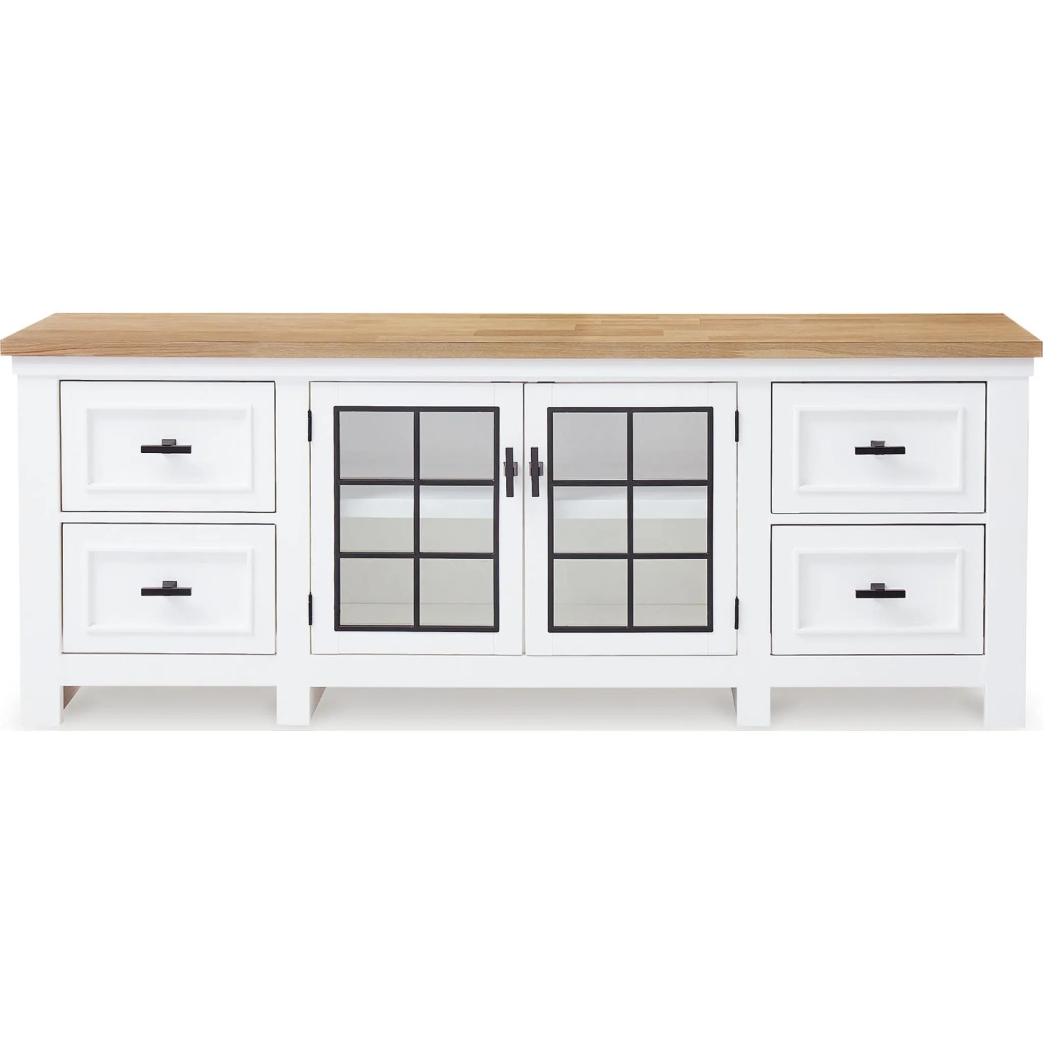 Ashbryn TV Stand - White/Natural