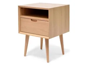 Asta SQ Wooden Bedside Table