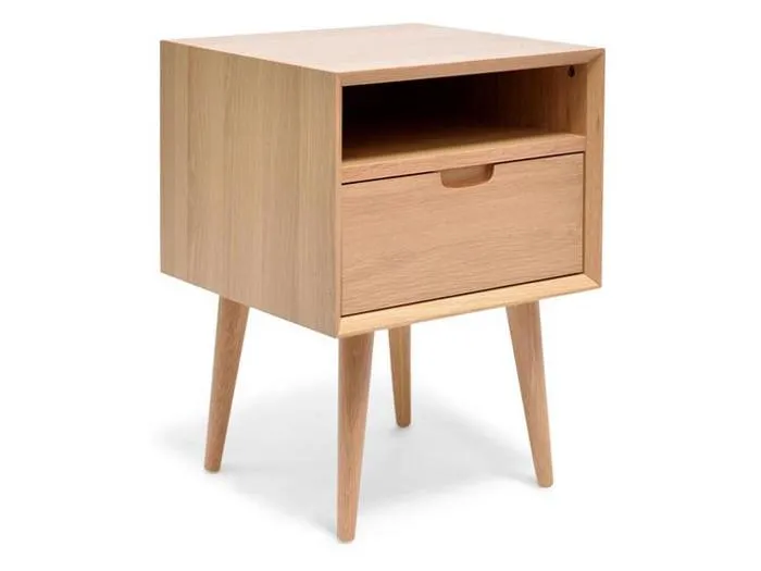 Asta SQ Wooden Bedside Table