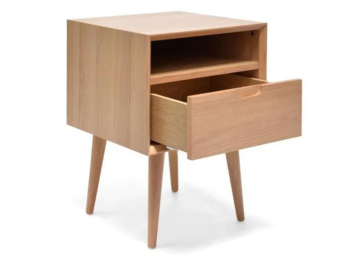 Asta SQ Wooden Bedside Table