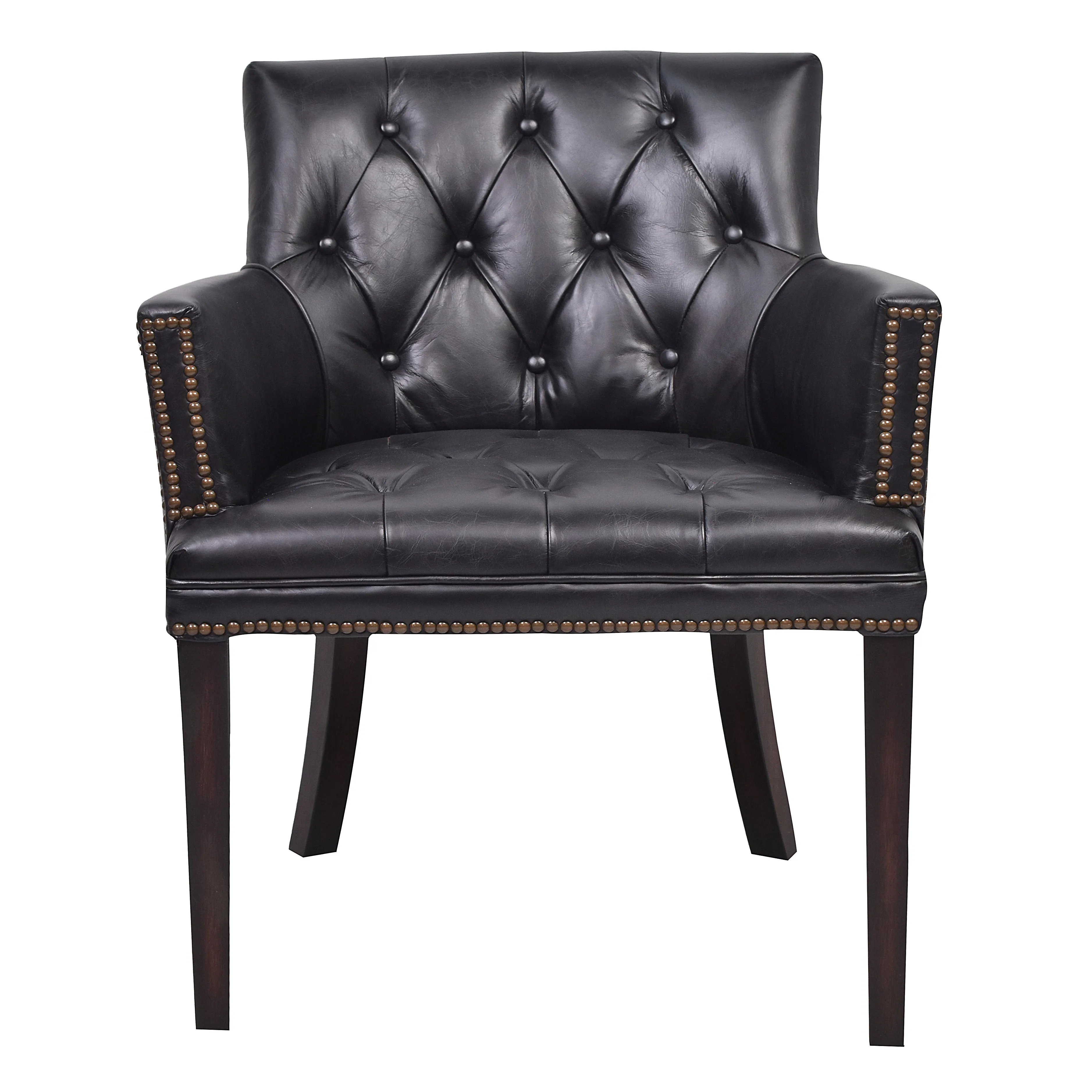 Ballard Leather Chair in Worn Coal