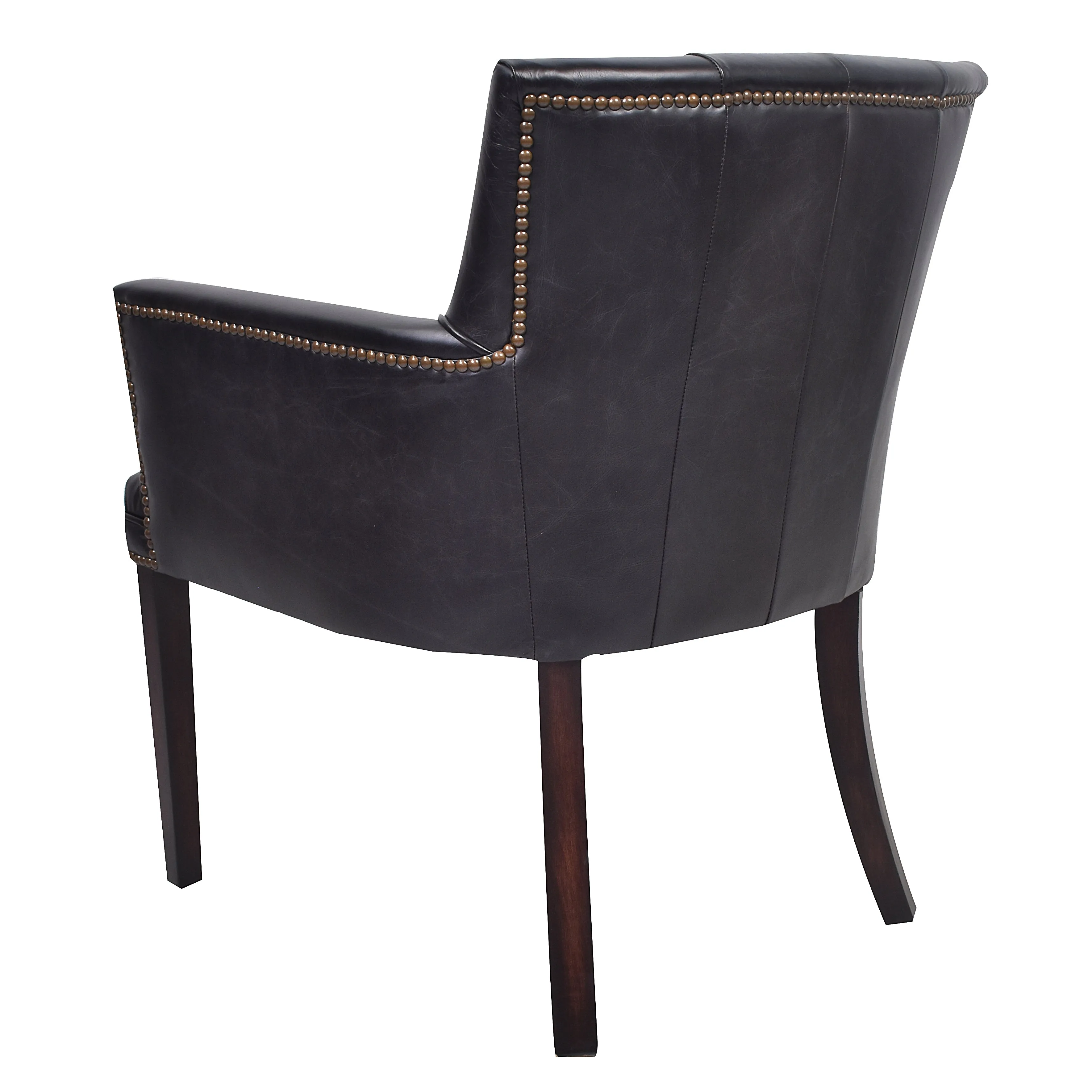 Ballard Leather Chair in Worn Coal