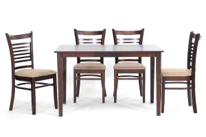 Baxton Studio Cathy Brown Wood Modern 5 Piece Dining Set