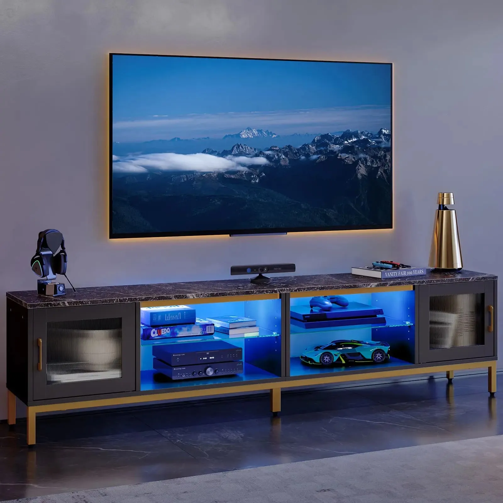 Bestier 80 Inch Modern TV Stand for Living Room