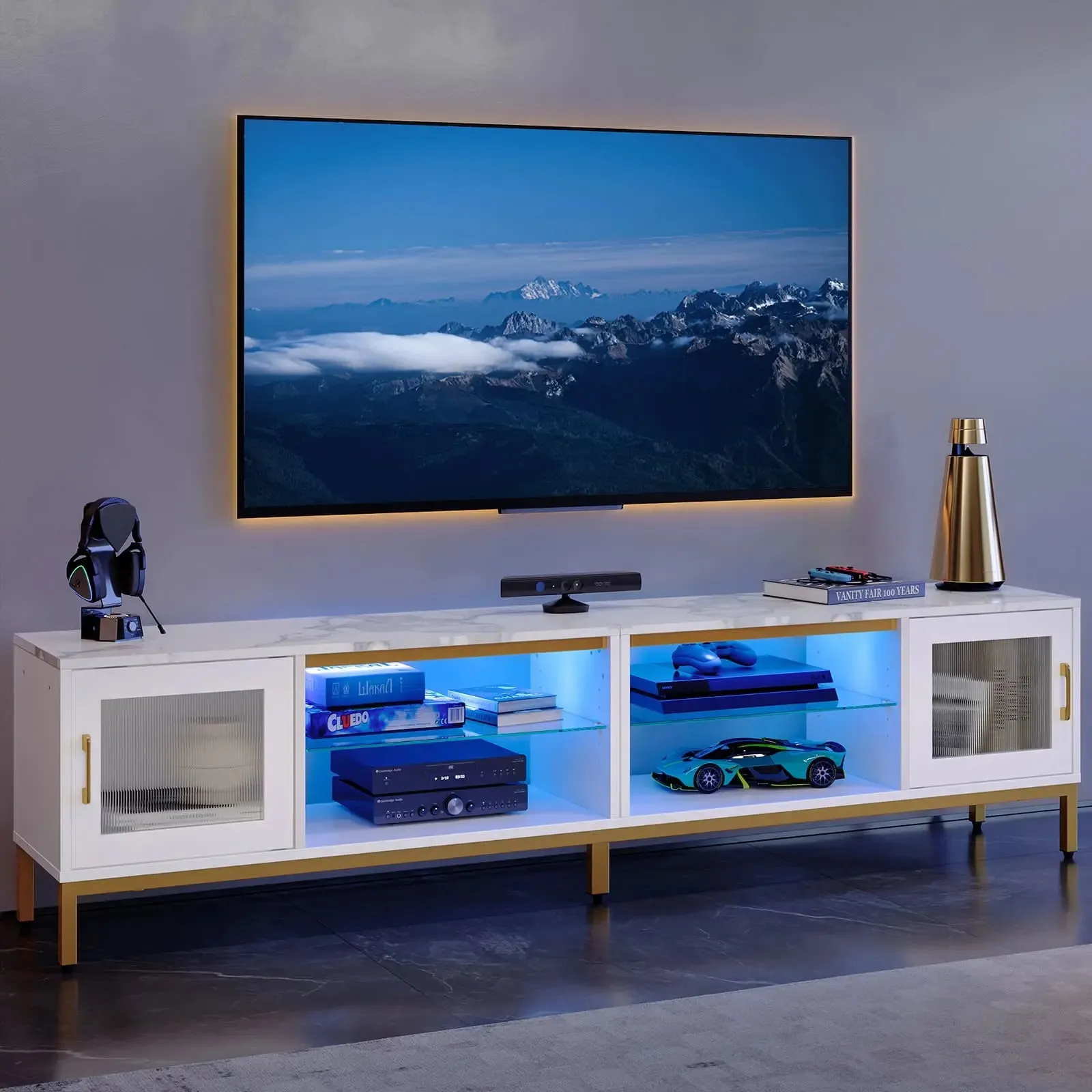 Bestier 80 Inch Modern TV Stand for Living Room