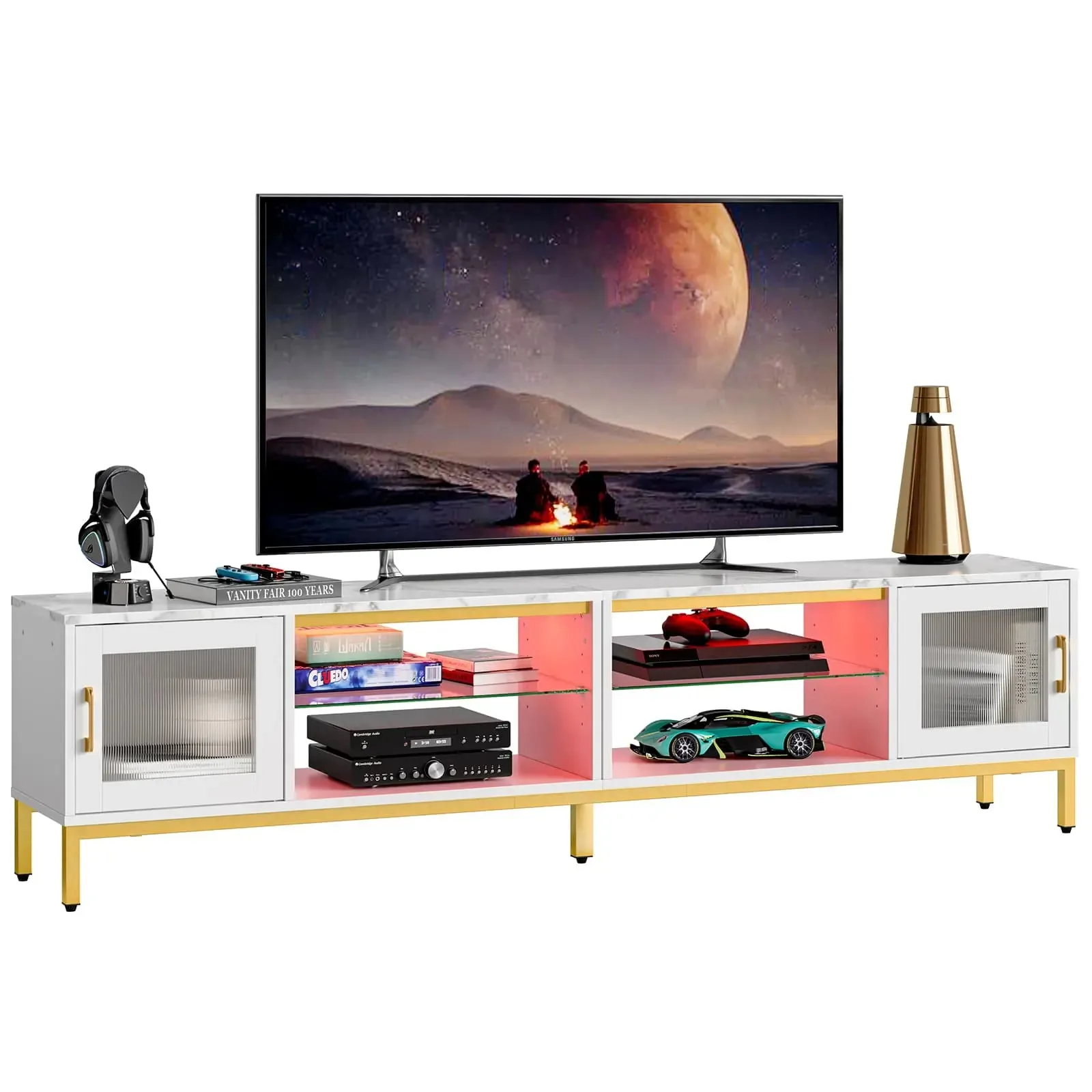 Bestier 80 Inch Modern TV Stand for Living Room