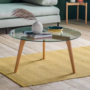 Blair Coffee Table - Clear / Natural