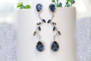 BLUE EVENING EARRINGS