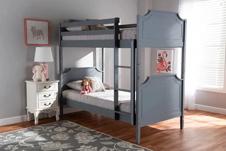 Brady Gray Finished Wood Bunk Bed (Twin)