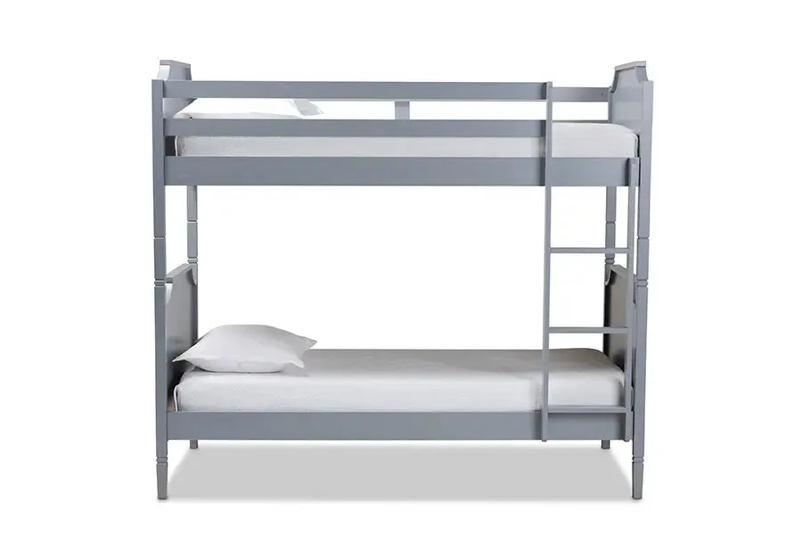 Brady Gray Finished Wood Bunk Bed (Twin)