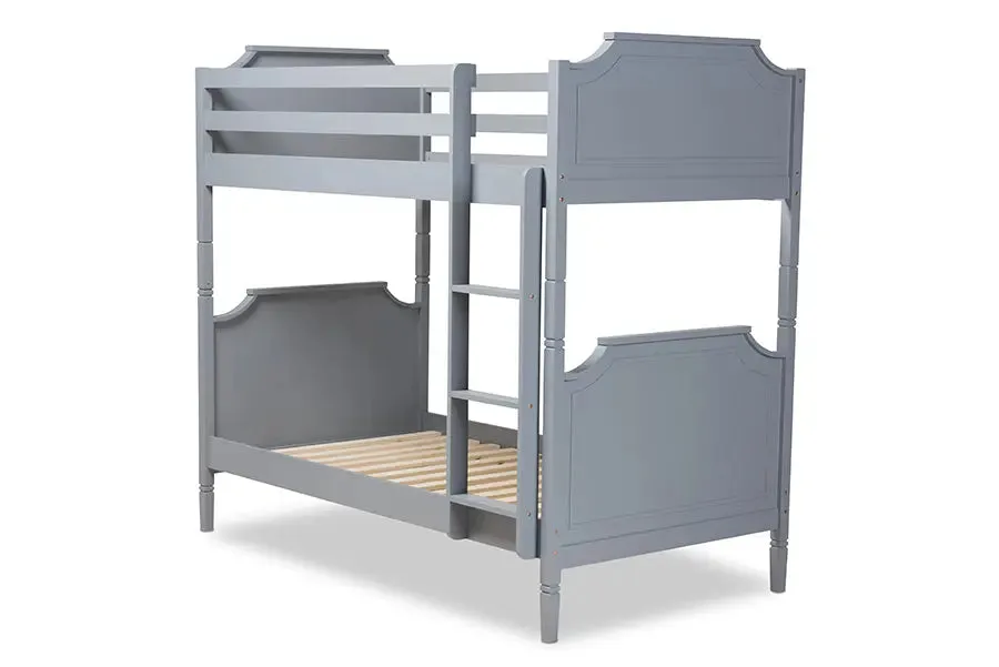 Brady Gray Finished Wood Bunk Bed (Twin)