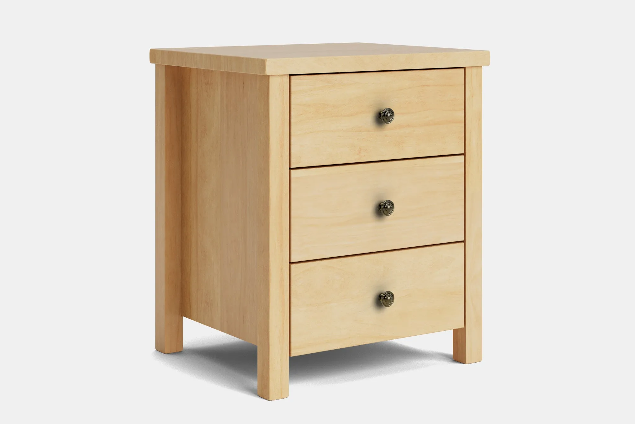 Brook 3 Drawer Bedside Table