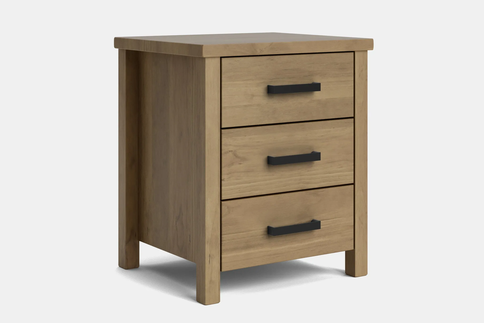 Brook 3 Drawer Bedside Table