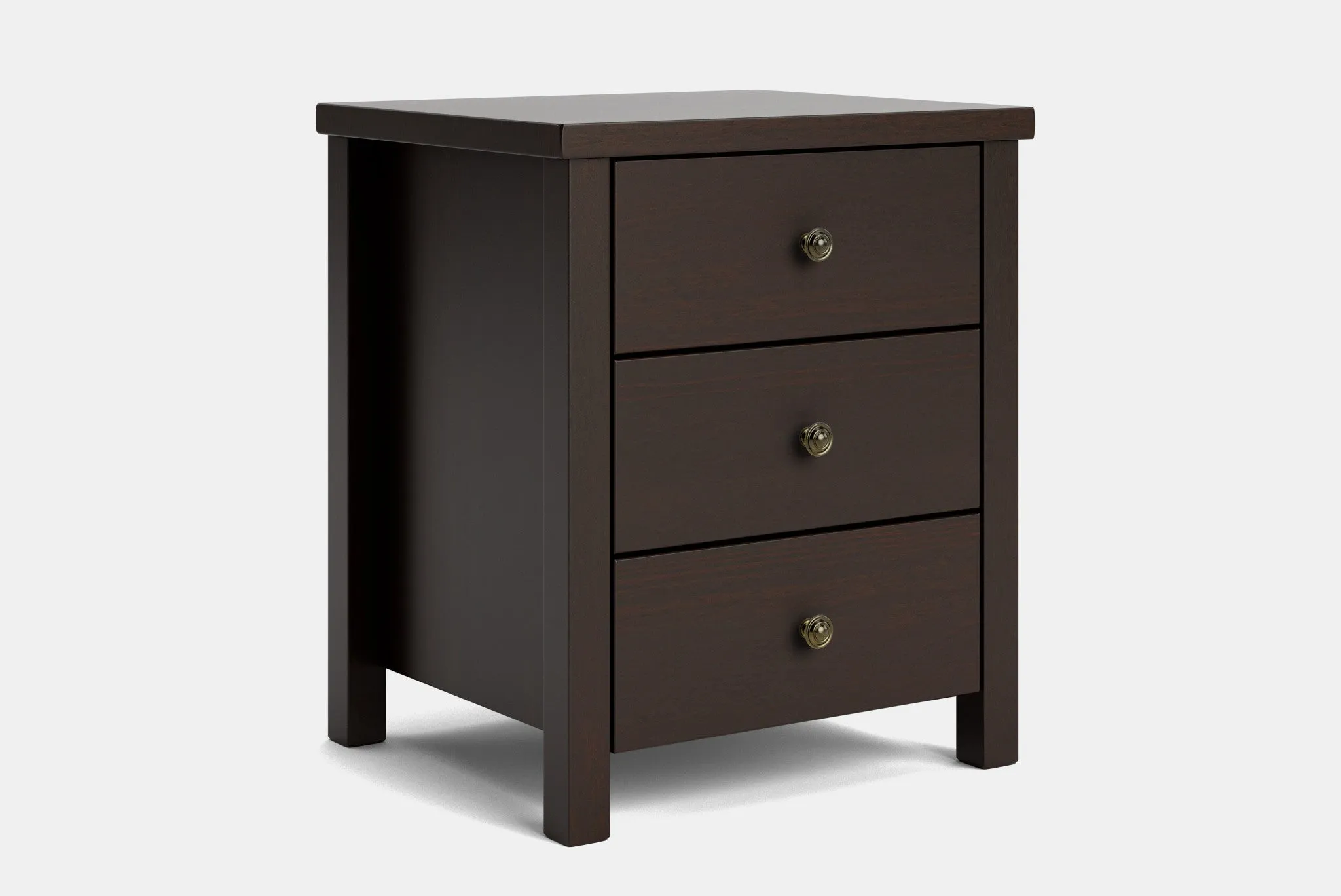 Brook 3 Drawer Bedside Table