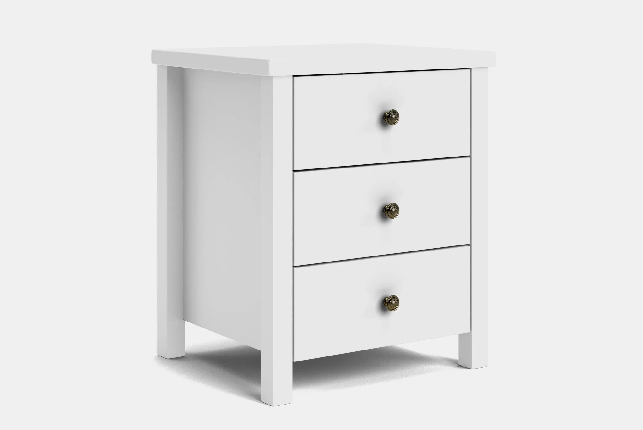 Brook 3 Drawer Bedside Table